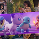 A still from a Pokémon Unite trailer showing a variety of starting monsters in the MOBA.
